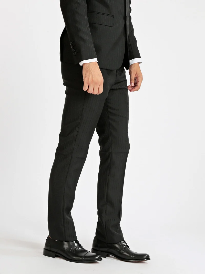 Completo uomo elegante gessato - nero