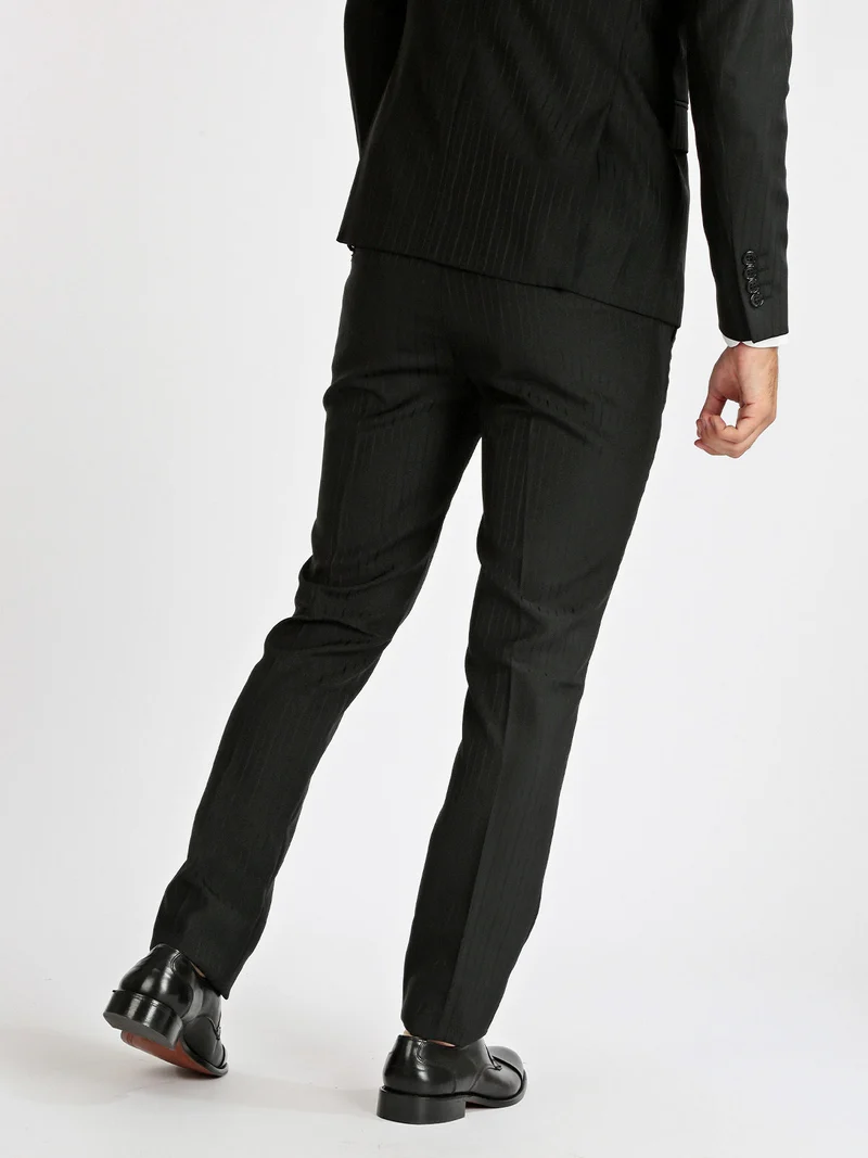 Completo uomo elegante gessato - nero