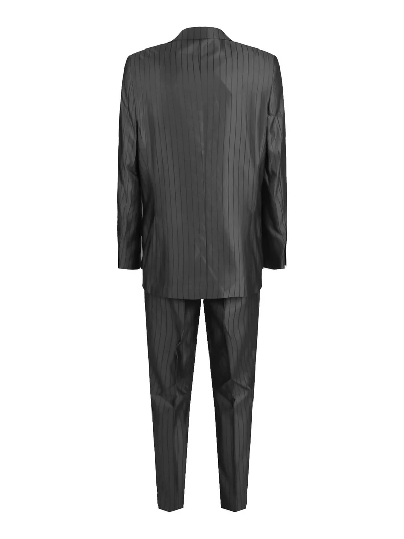 Completo uomo elegante gessato - nero