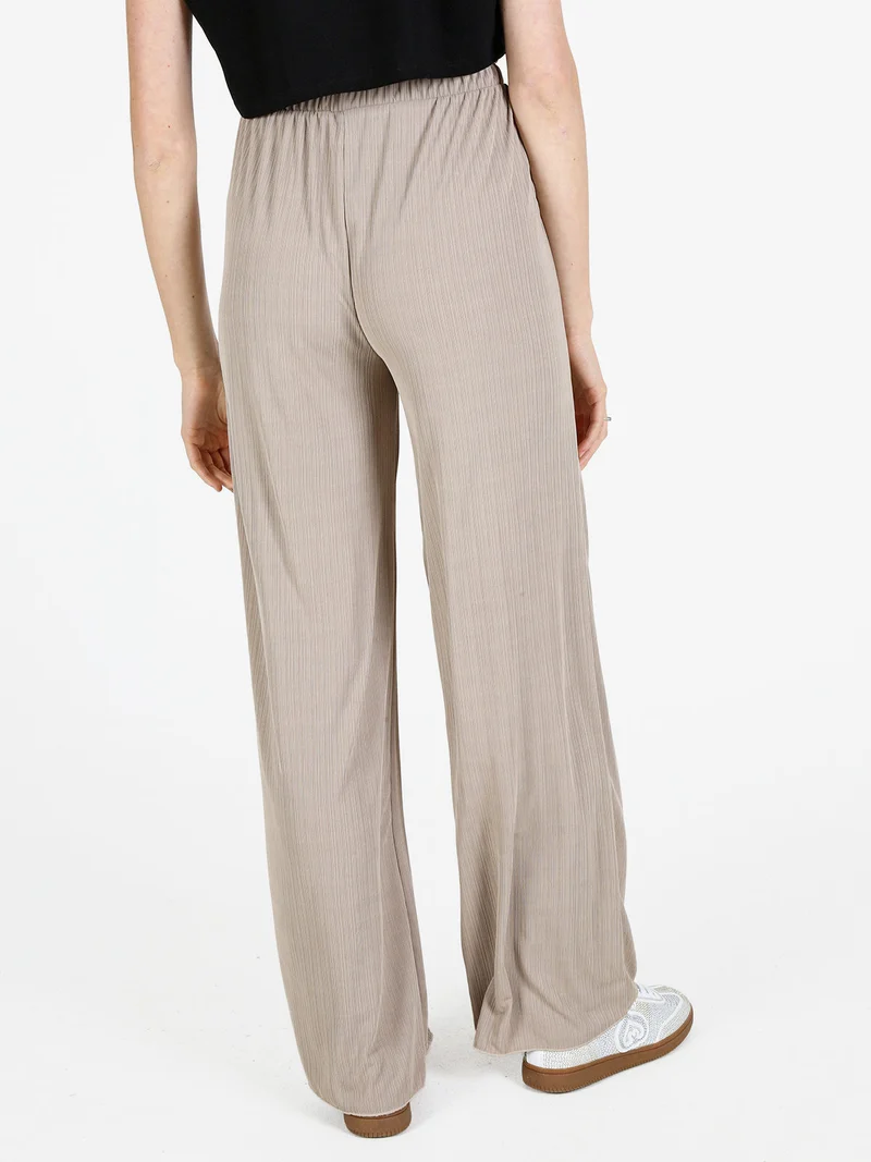 Pantaloni donna leggeri a palazzo - sabbia