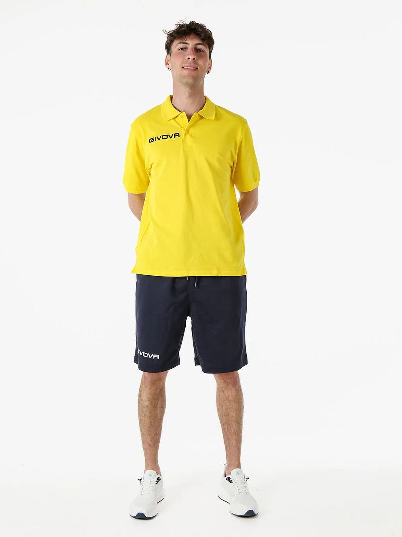Bermuda sportivi da uomo in felpa con coulisse - blu scuro