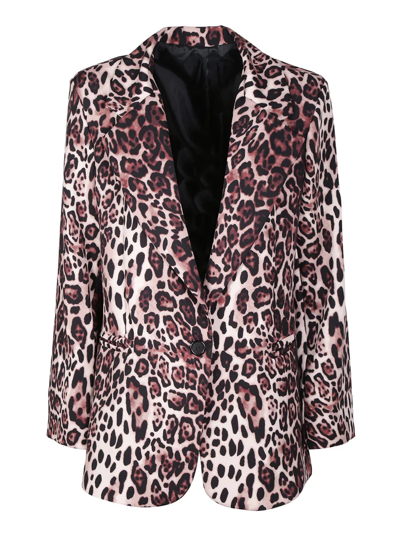Blazer donna msculato oversize - marrone