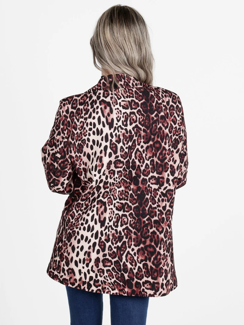 Blazer donna msculato oversize - marrone