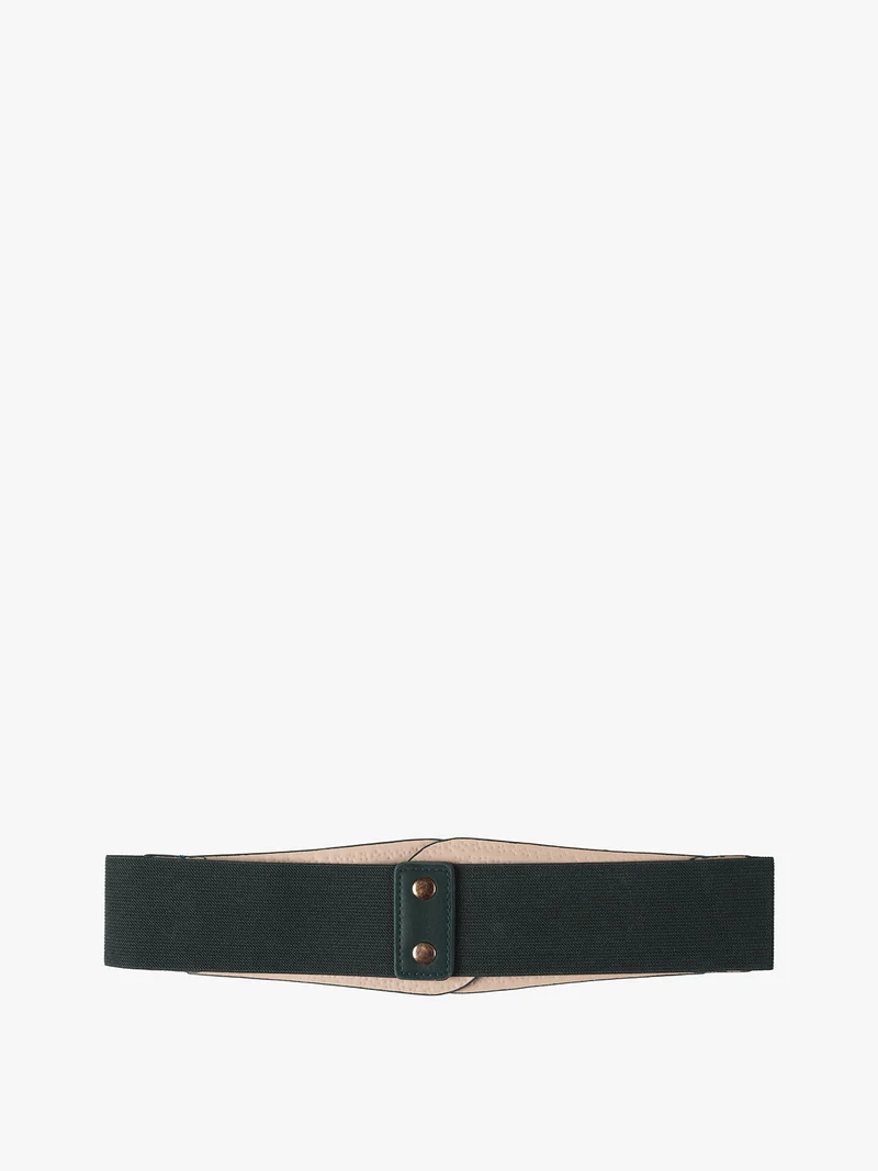 Cintura stringivita con borchie - verde scuro
