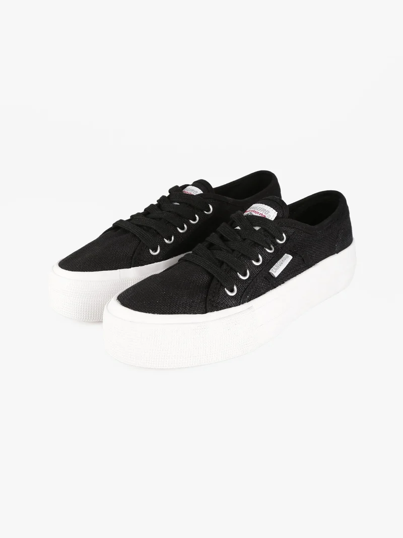 Scarpe in tela con platform - nero