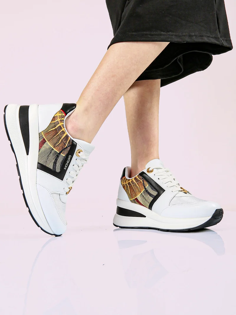 Sneakers da donna con zeppa - nero