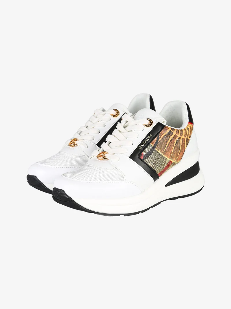 Sneakers da donna con zeppa - nero