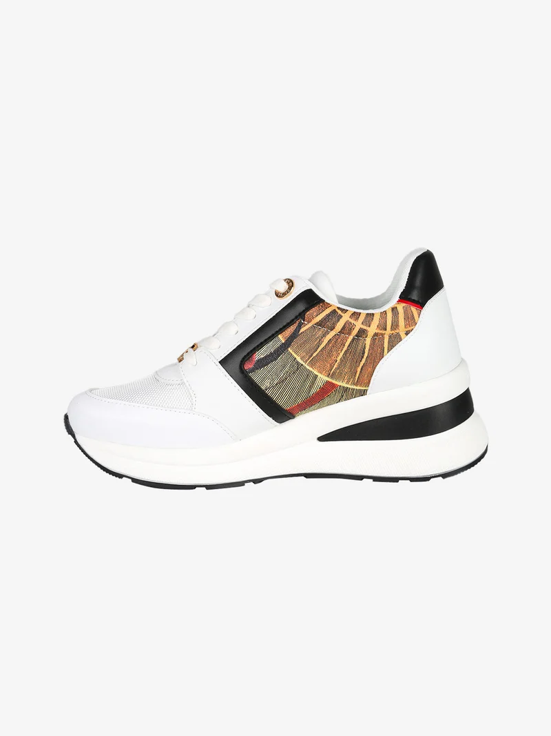 Sneakers da donna con zeppa - nero