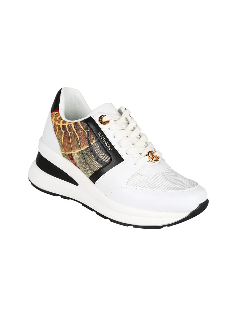 Sneakers da donna con zeppa - nero