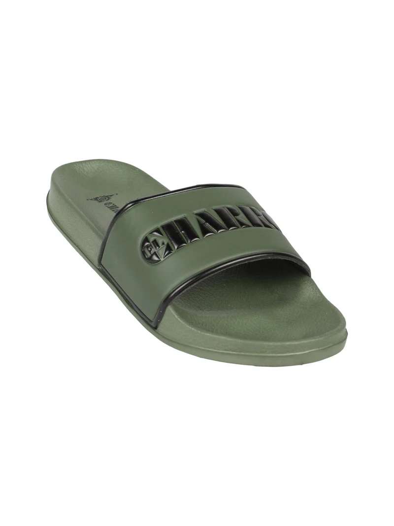 Ciabatte mare da uomo in gomma - verde