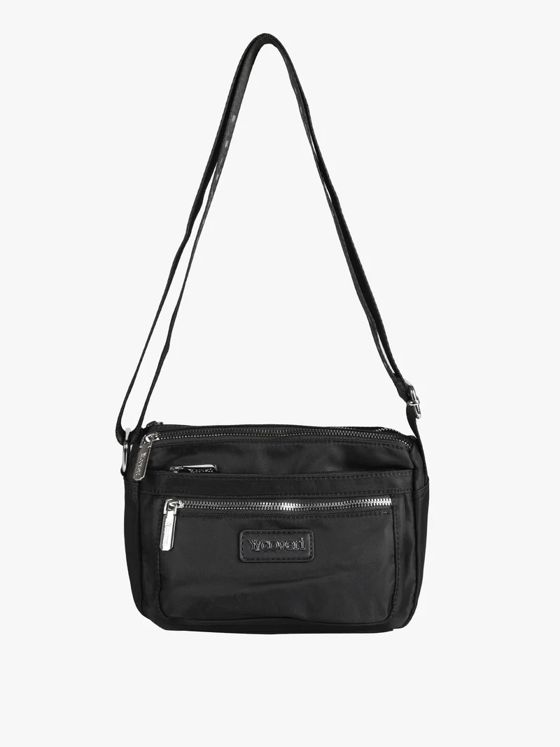 Borsetta a tracolla in nylon - nero