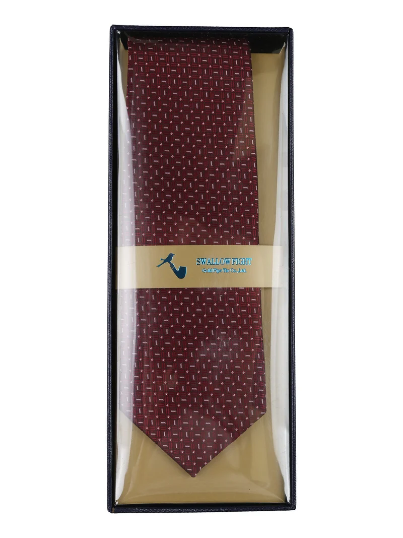 Cravatta classica da uomo con stampe - rosso