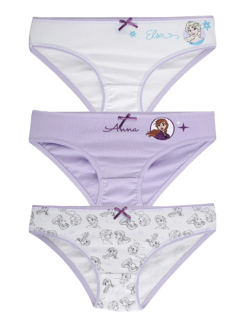 Set 3 slip da bambina in cotone - assortito