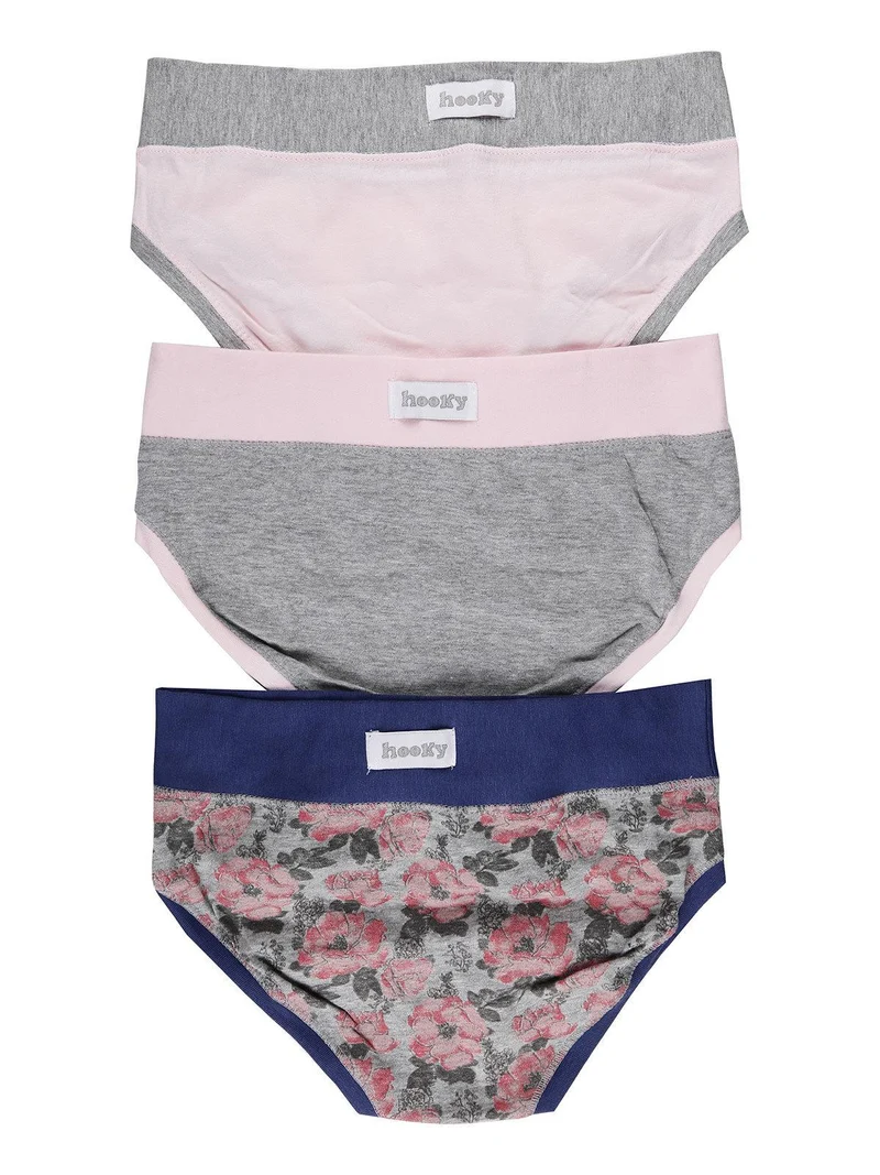 Slip bimba con stampe fiori confezione da 3 pezzi - assortito