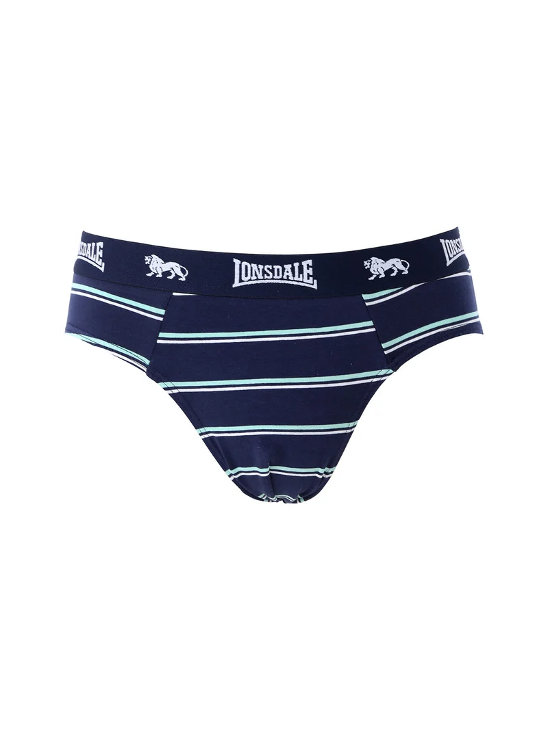 Slip rigati da uomo in cotone - blu scuro