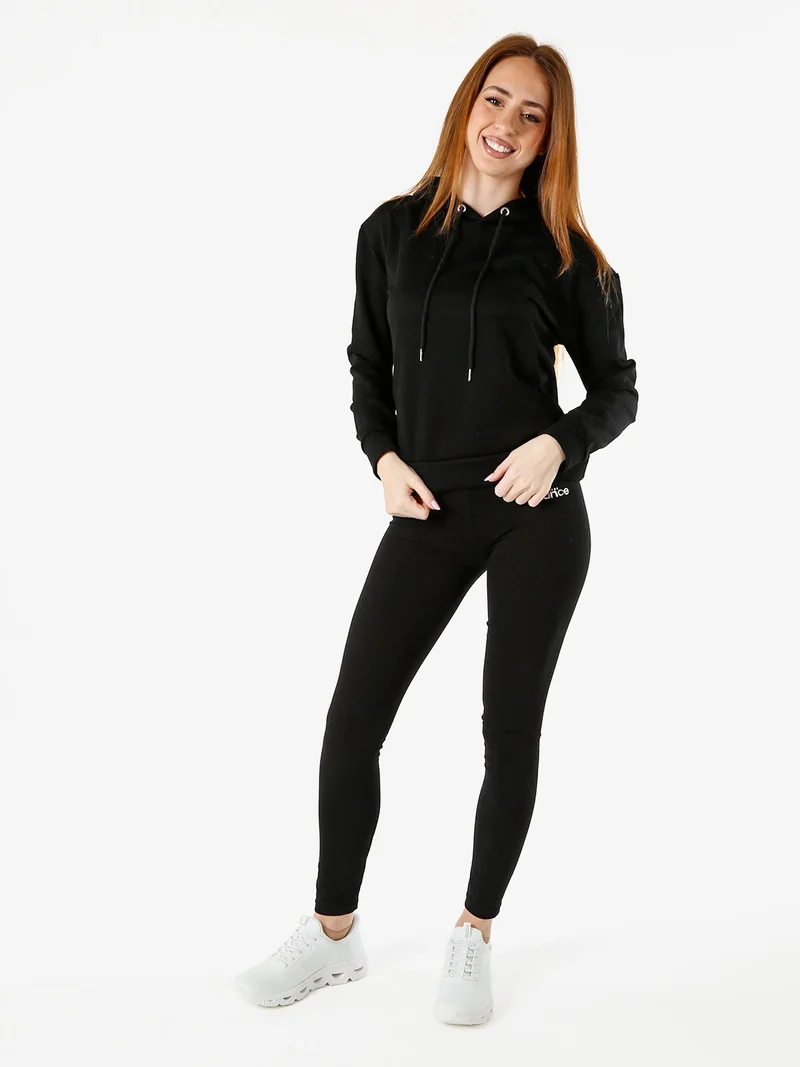 Felpa donna con cappuccio - nero