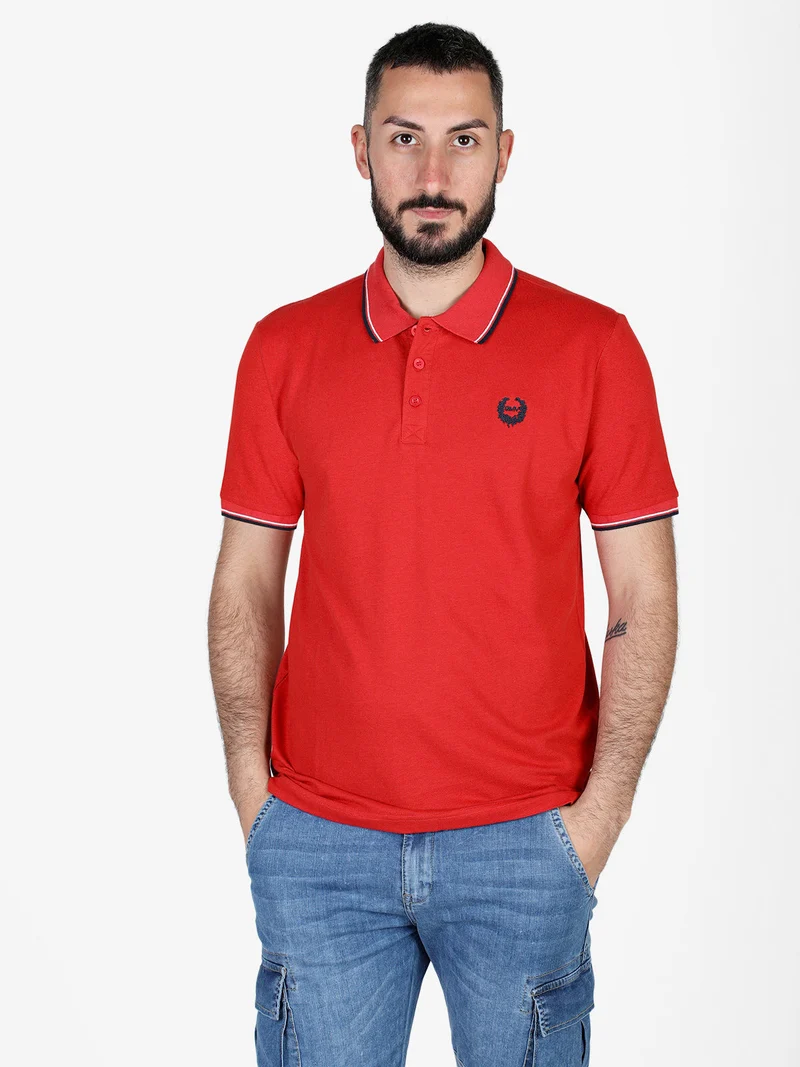 Polo uomo a maniche corte - rosso