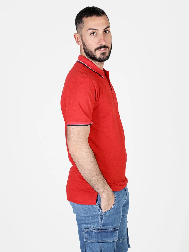 Polo uomo a maniche corte - rosso
