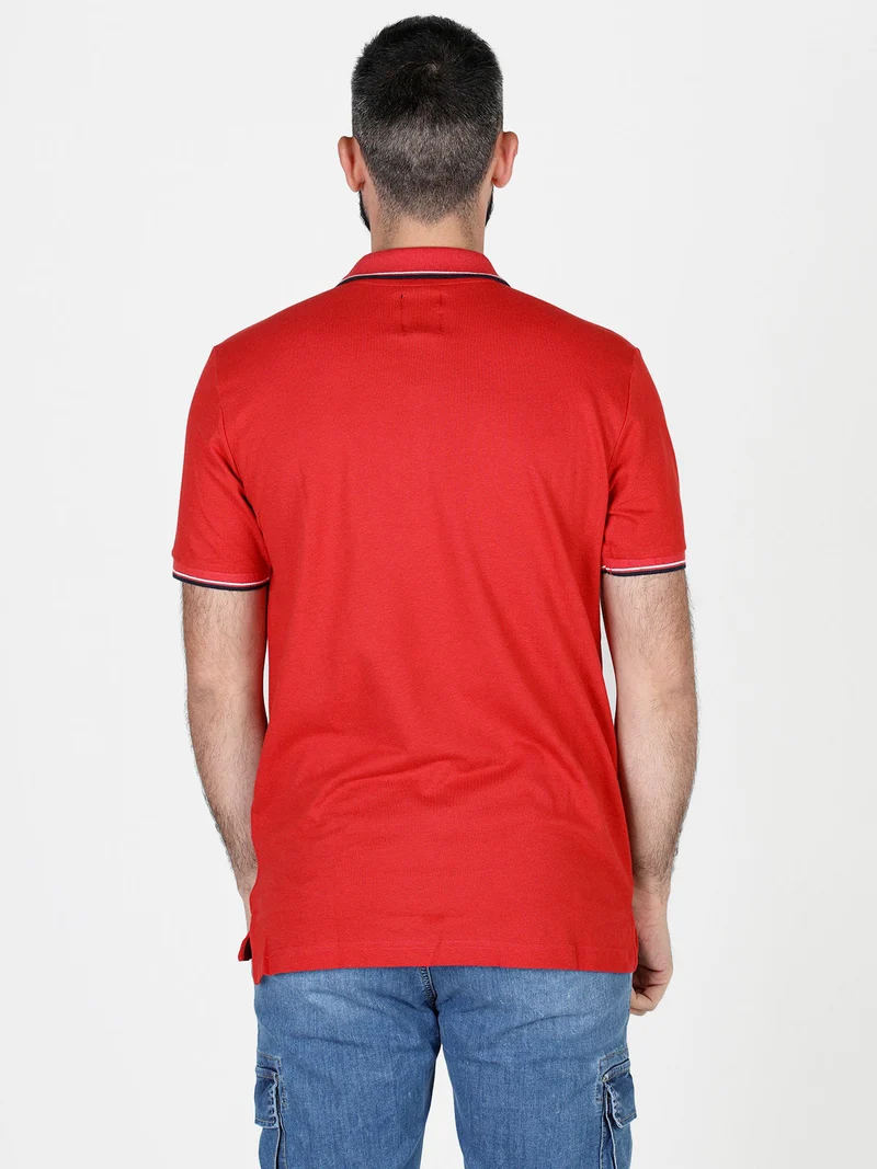 Polo uomo a maniche corte - rosso
