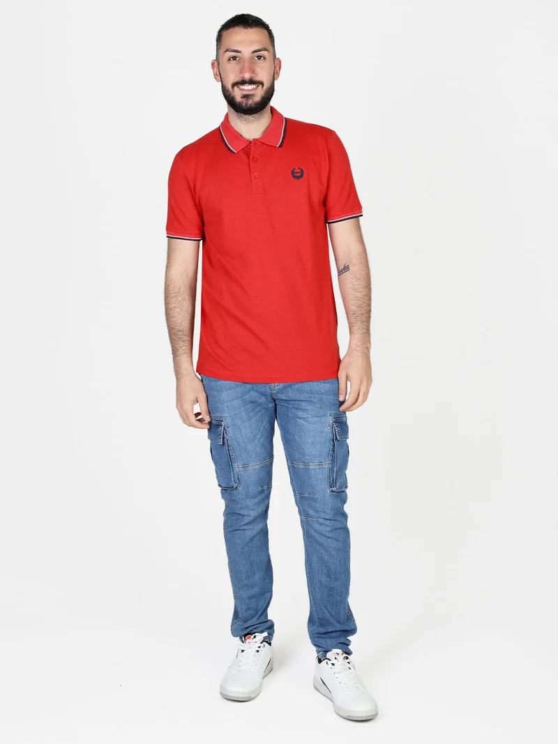 Polo uomo a maniche corte - rosso