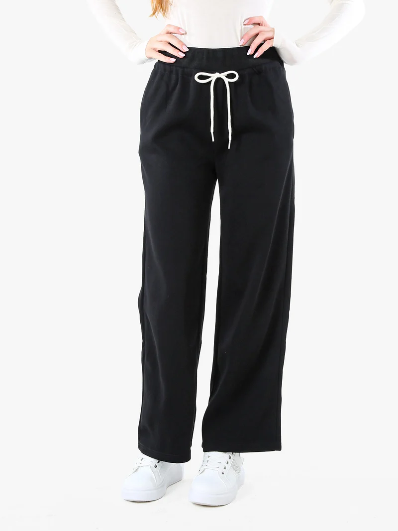 Pantaloni da donna sportivi a gamba larga - nero