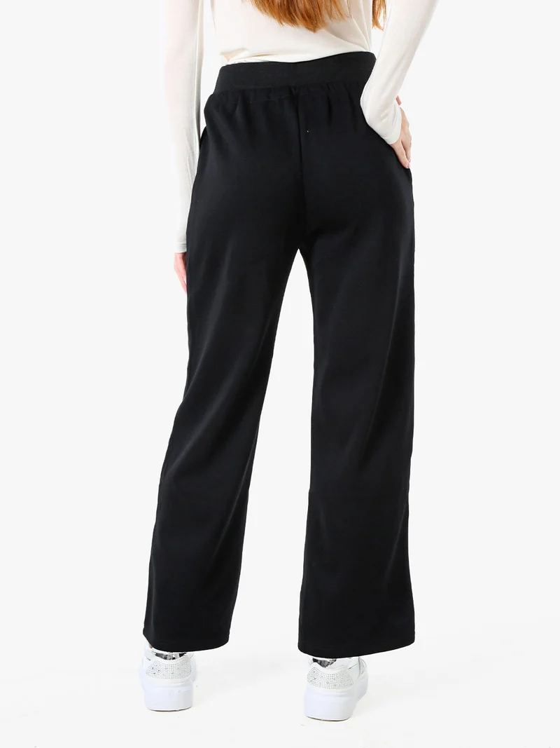 Pantaloni da donna sportivi a gamba larga - nero