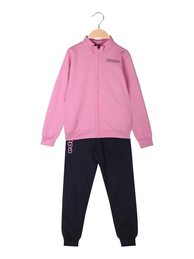 Completo da bambina 2 pezzi con zip - rosa