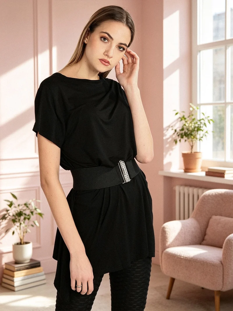 Maxi maglia donna - nero