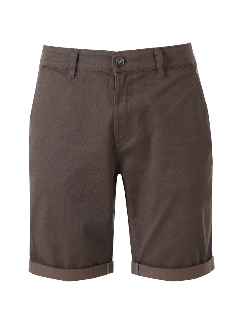 Bermuda da uomo in cotone con stampa micro texture - taupe