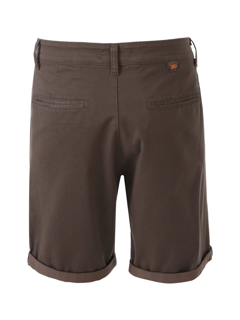Bermuda da uomo in cotone con stampa micro texture - taupe