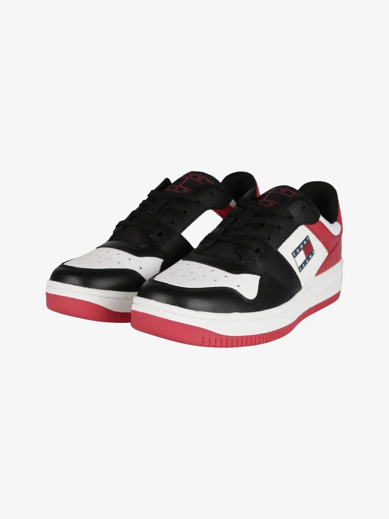 Basket Leather Sneakers in pelle sportive da uomo - nero