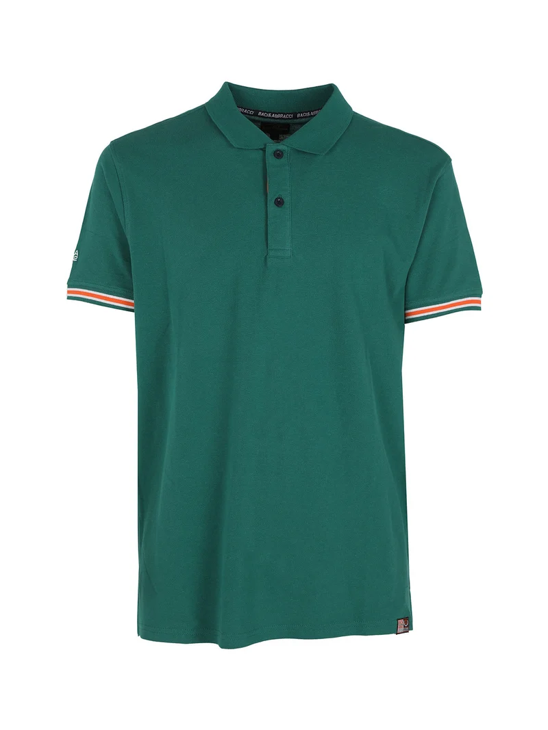 Polo da uomo a maniche corte in cotone - verde