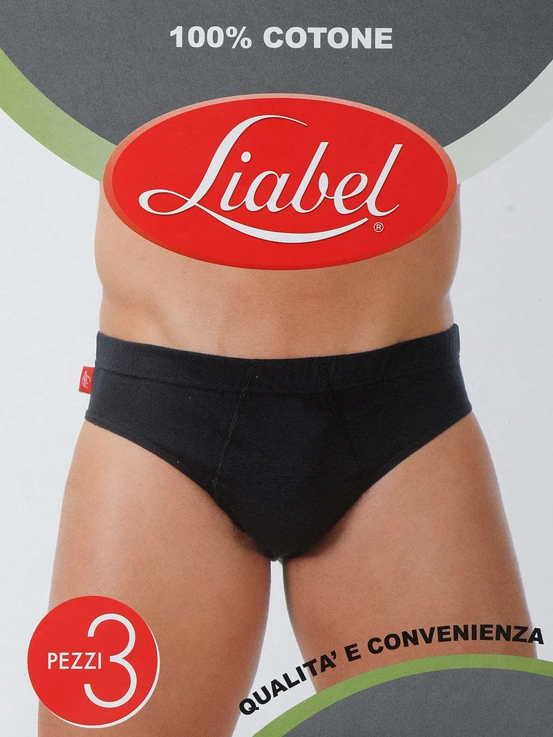 Confezione 3 pezzi slip da uomo - nero