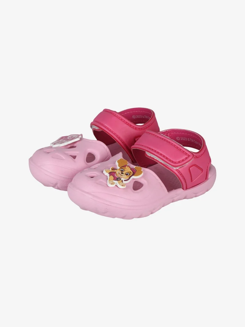Sandali da bambina in gomma con cinturino a strappo - rosa