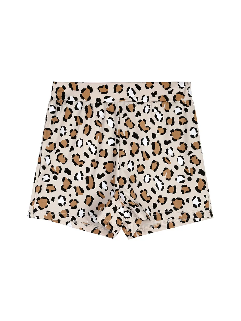 Completo corto da bambina con t-shirt e shorts maculati - rosa