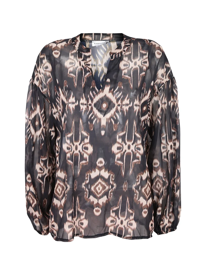 Blusa da donna con maniche ampie - nero