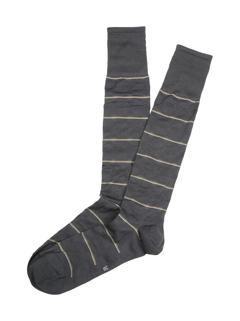 Calze lunghe da uomo in cotone mercerizzato - grigio chiaro