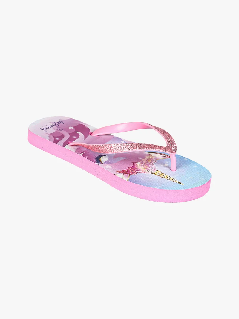 Infradito unicorno da bambina in gomma - rosa