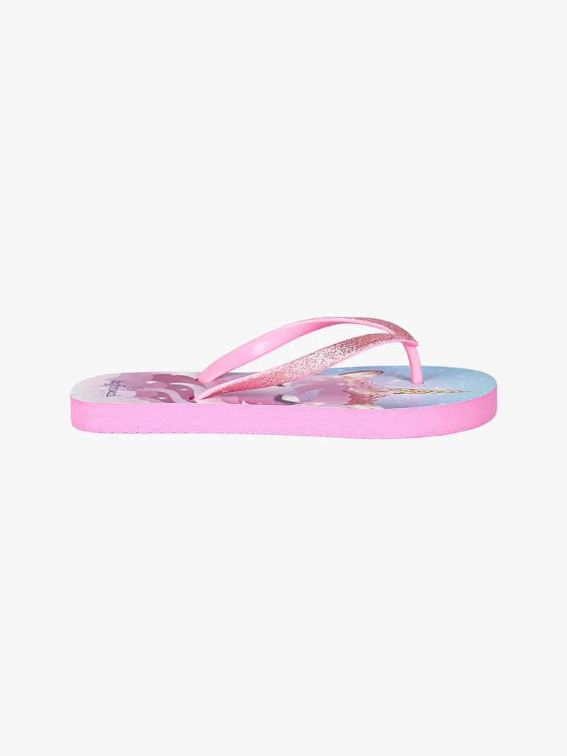 Infradito unicorno da bambina in gomma - rosa
