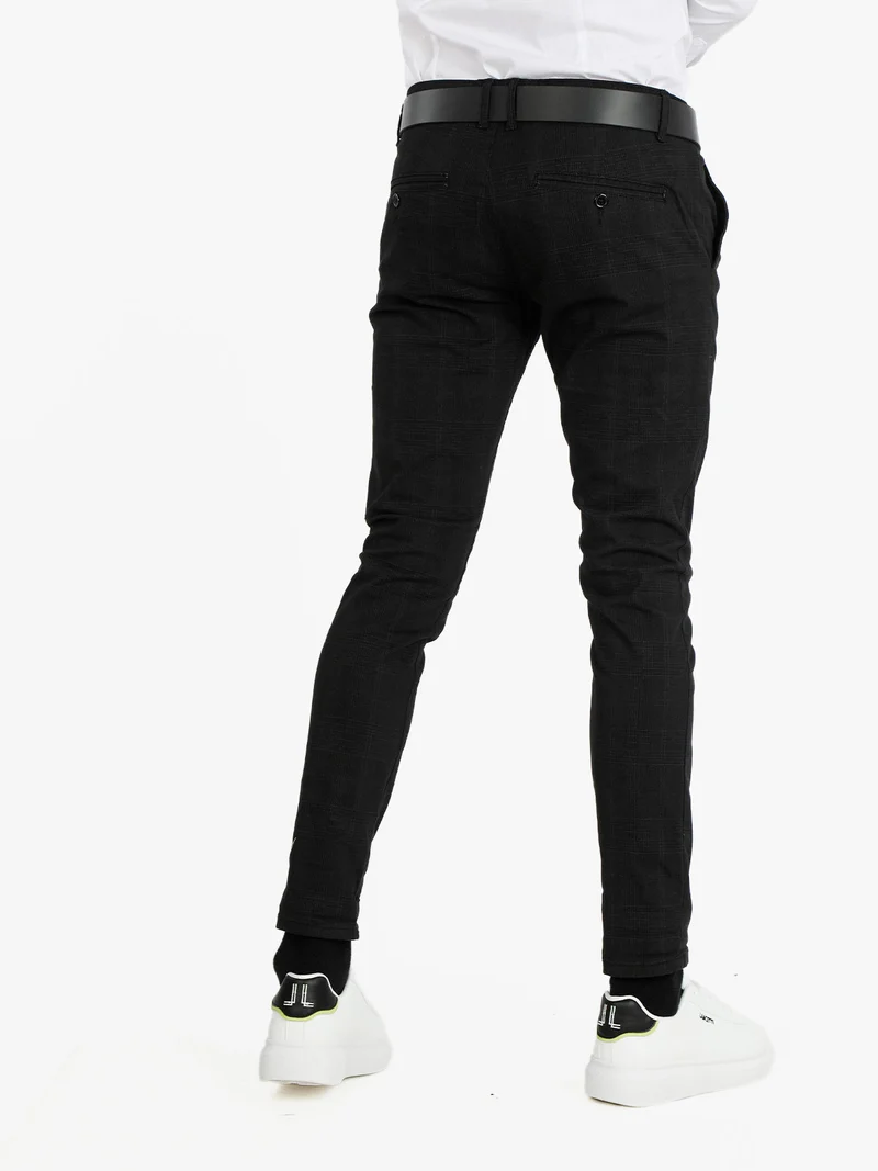 Pantaloni casual da uomo in cotone - nero