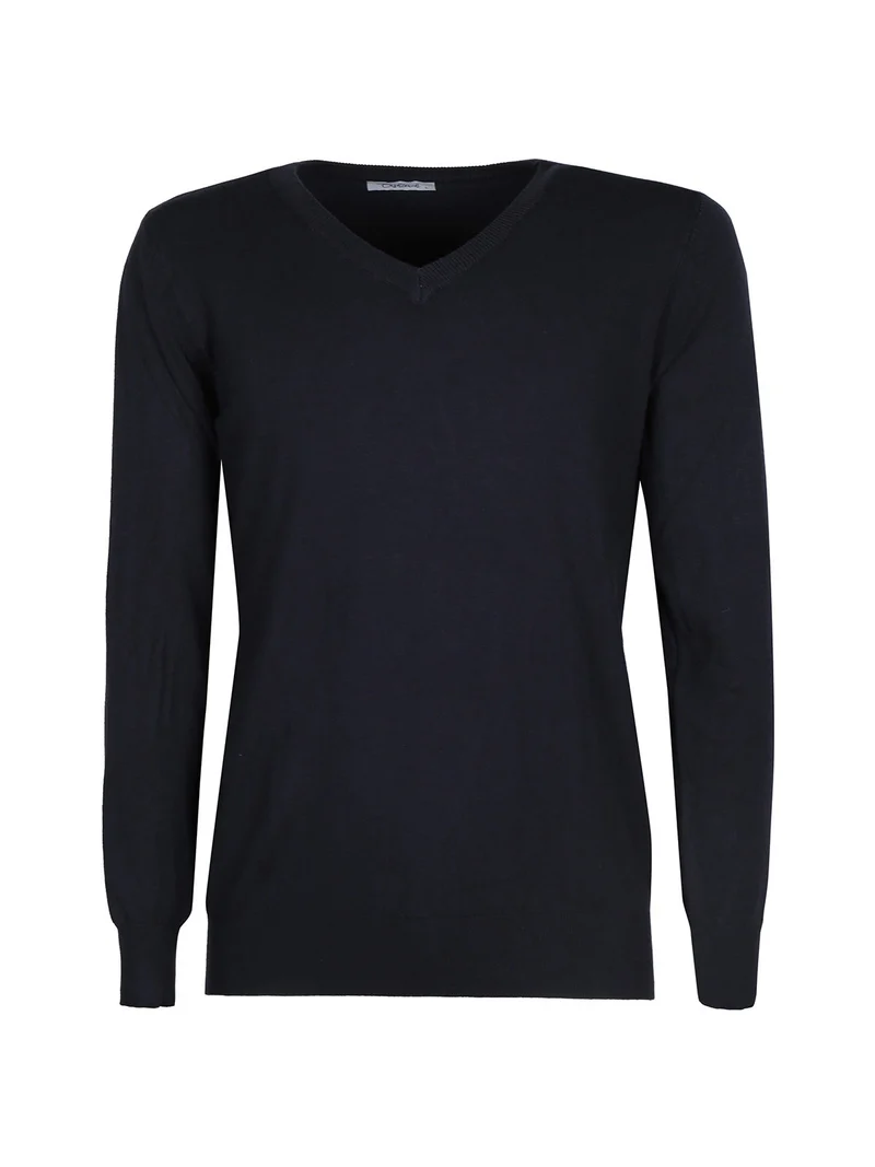 Pullover da uomo in tinta unita - blu scuro