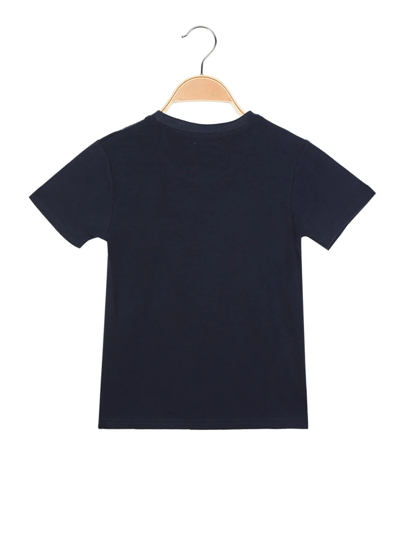 T-shirt manica corta da bambino con disegni - blu