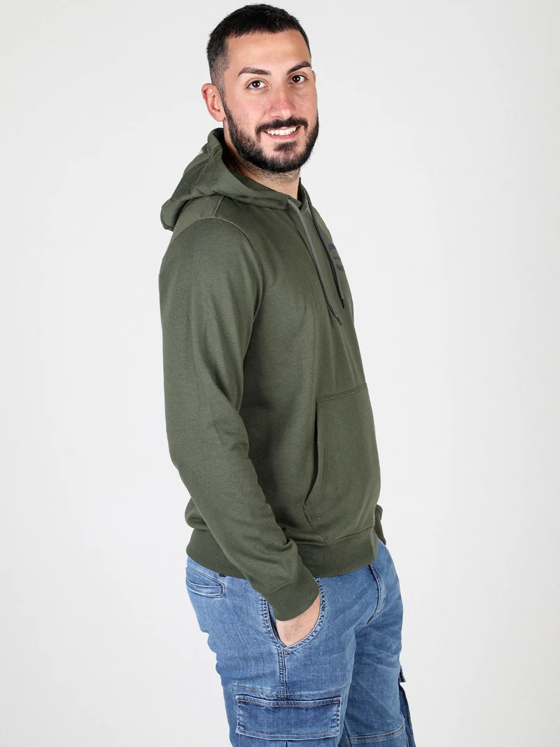 Felpa da uomo con cappuccio - militare
