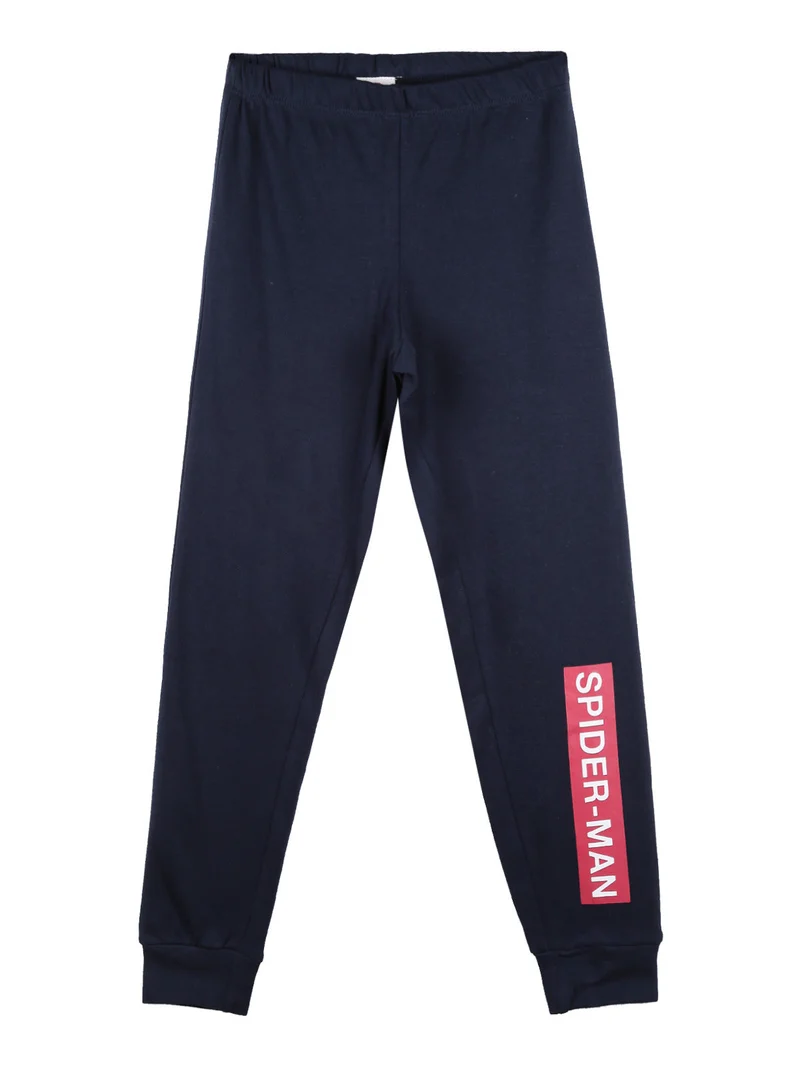 Pigiama lungo da bambino in caldo cotone - blu scuro