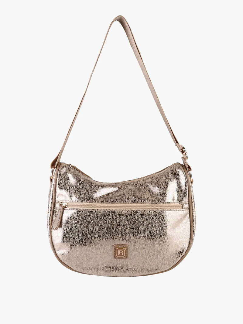 Borsa donna effetto laminato - champagne