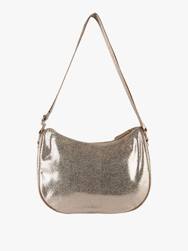 Borsa donna effetto laminato - champagne