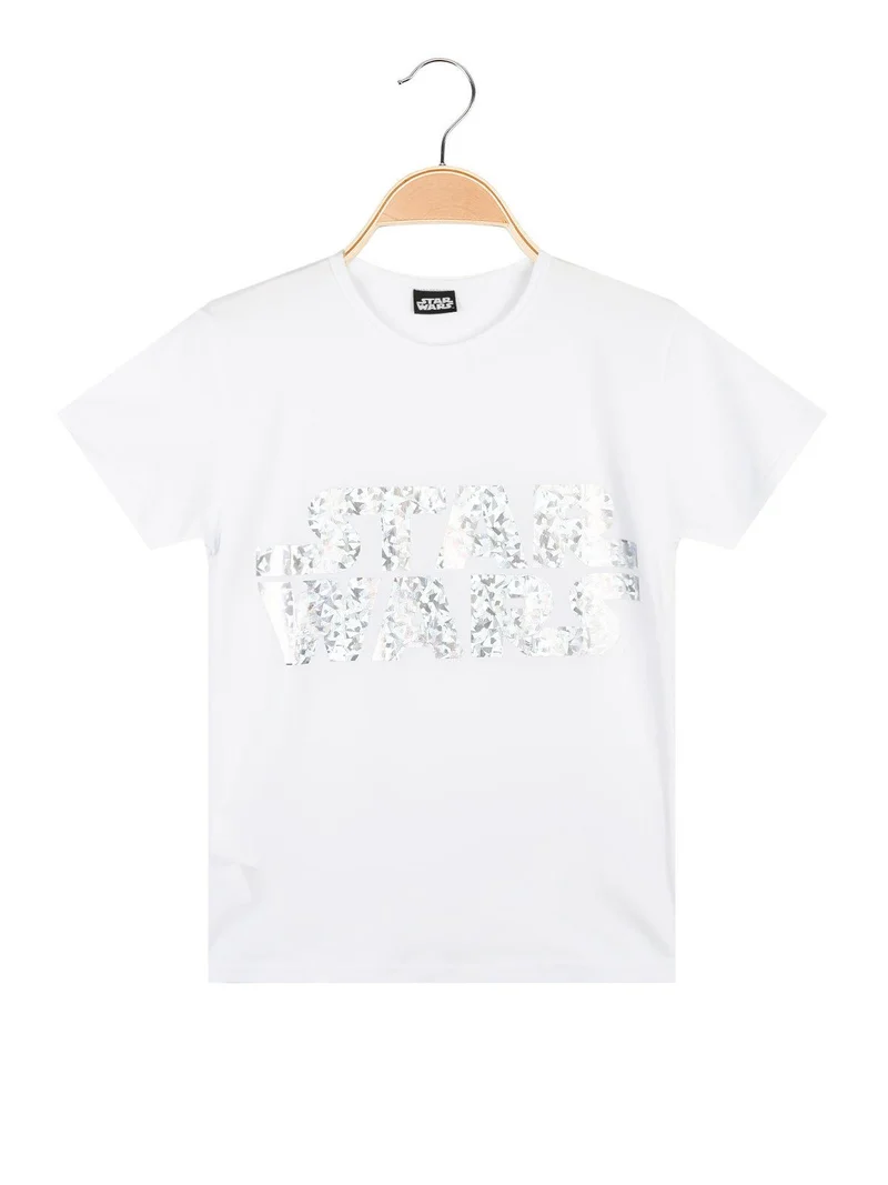 T-shirt bambino con stampa scritta - bianco