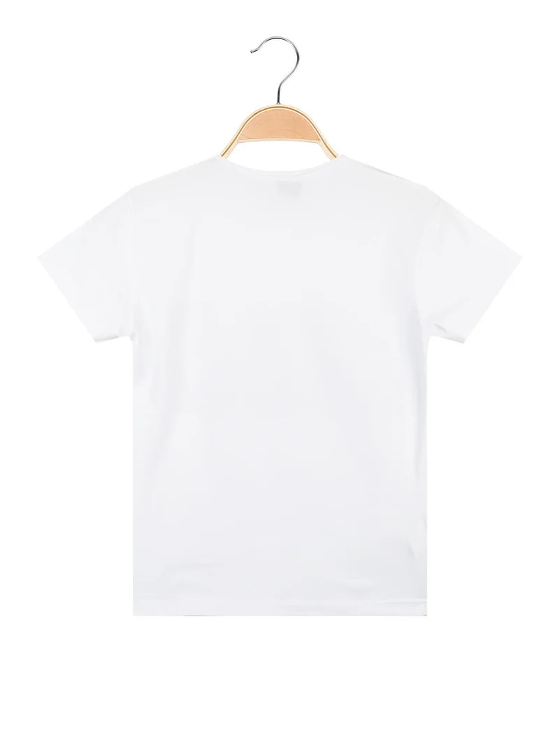 T-shirt bambino con stampa scritta - bianco