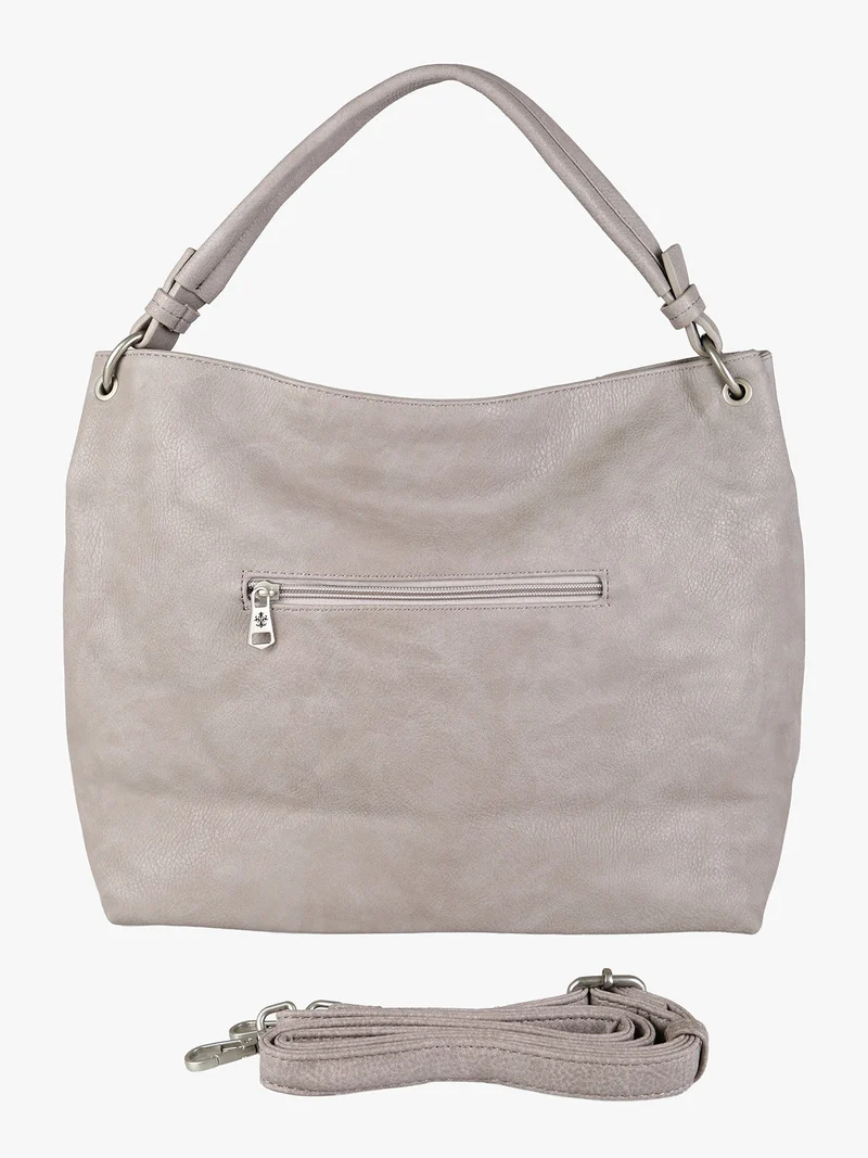 Borsa hobo da donna in ecopelle - grigio