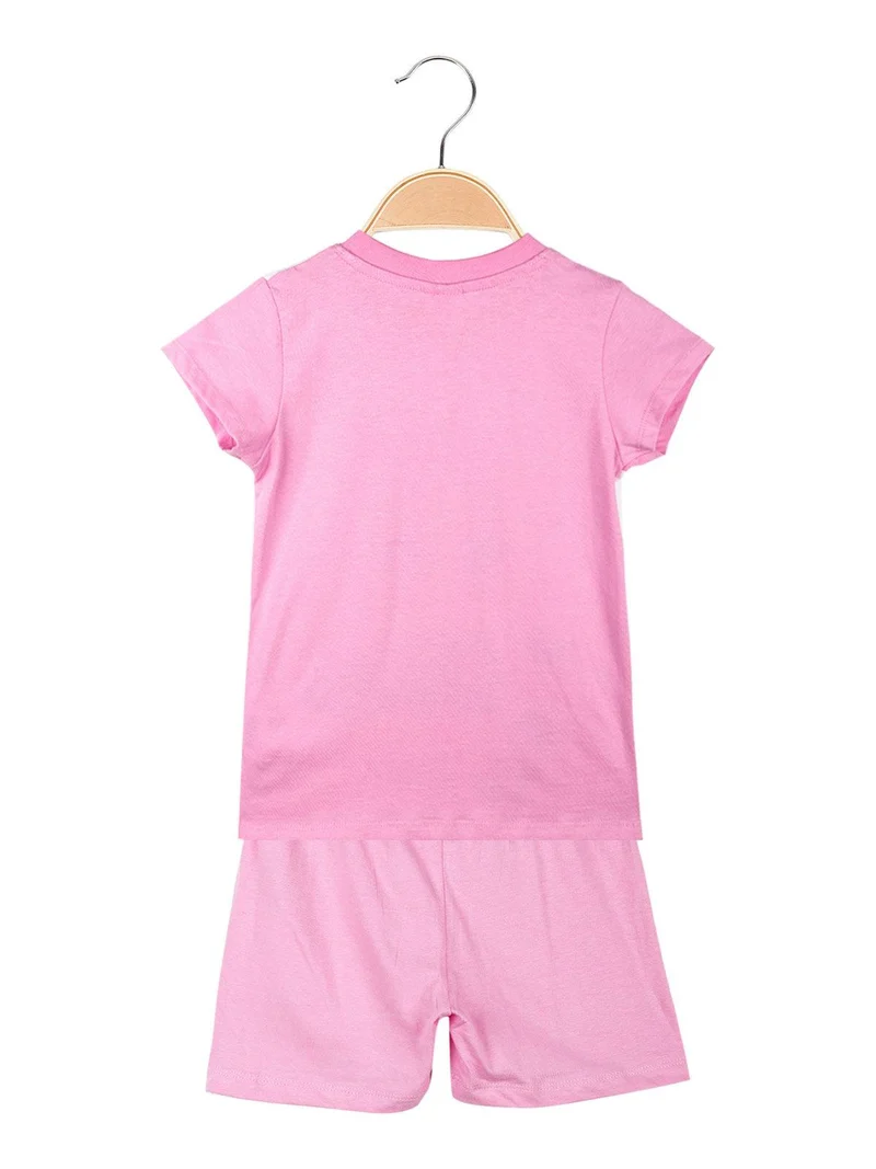 Pigiama corto bambina in cotone - fucsia
